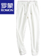 Patrón de piña de estilo Romon Spring y Autumn Pantalones blancos Pantalones europeos para hombres Pantalones casuales Men's White D121 XL recomendado 135-150Jin [Jin iguala 0.5 kg]