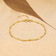Saturday Fortune Yellow 18K Gold Simple Double Chain Color Gold Bracelet Birthday Gift C0713087 16+3cm