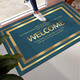 Ligera de lujo Puerta simple Mat de la columna del piso Mat de la puerta del hogar Entrada de la puerta de entrada de la tierra resistente y absorbente alfombra de la puerta moderna XZ-841 Dark Green 80120cm rectangular