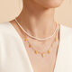 Liufu -Schmuckfußgold -Inspirationserie Happy Miaoqu Gold Halskette Set Kettengeschenk GJG0031DS 3.51G (einschließlich Arbeitskosten 695 Yuan)