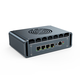 Double contrôle N5105 Version du ventilateur de refroidissement quad-core ROS ROS Soft Router Linux Host Industrial Control Computer Win11 Four Port réseau avec port série Double Affichage 4K Affichage 4G Entrée 4G N100 Mémoire 4G + 128G Solid State G31 Gray Fan Mode