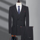 Charge High-End-Anzug Herbst und Winter neuer koreanischer Stil Slim Fit Zwei-Tiefe Business Casual Professional Anzug Jacke 2603 Blaue Streifen [zwei Schnallen und mittlere Schlitze] S 165/46 Größe [Empfohlen 105-120 Jin [Jin gleich 0,5 kg]]]