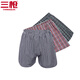 
Three Guns Men's Underwear Pure Cotton Loose Plaid Arrow Panties Men's [3 Packs] Combination 1 (Narrow Blue Grid + Red Blue Grid + Blue Green Grid) 170/80B (L)