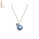 Pure Mancheng genuine 18K gold bell model Zhenduo hemp size double bead pendant Japanese Akoya natural seawater pearl necklace silver gray blue 3.5-8.5mm