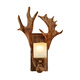 Shusheng European wall lamp indoor foyer Nordic retro industrial style deer antler lamp personalized creative living room aisle American antique deer head decoration B3036-electroplated silver