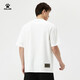 Kelme Round Neck T-Shirt Männer loser Sommer neuer purer Baumwollkurzärmel-Casual Football Trendy Cultural Shirt 9224TX1056 Weiß XL