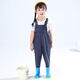 Lower body of waders for boys, large children's play clothes, waterproof waders, rain pants, one-piece rain boots, kindergarten children, beach fishing suits for men and women, children's pink overalls with pockets, size 21/27 (shoe inner length 14.5cm)