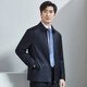 Hongdu Imported Pure Wool Fabric Men's Jacket Business Formal Wear for Meetings Executive Office High Luxury Jacket Men's Jacket Navy Blue JT6217-1 175/92L