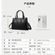Kangaroo Kara genuine leather women's bag cowhide handbag crossbody bag large capacity gift for wife and mother middle-aged women's bag black gift box + hand bag