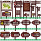 Anticorrosive wood vertical guide signs, scenic area guide signs, flower and grass signs, lawn signs, scenic park wooden signs, B spot/customized (40*24*78)