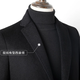 
Fazeya Hengyuanxiang cashmere coat men's mid-length windbreaker woolen coat wool woolen suit collar slim back slit black 180/XL size