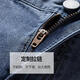 Seven Wolf Jeans Men's Spring and Summer Casual All-Match Leisure Pants Solid Color Pants Cropped Pants Men's Fashion Light Blue 34/86A