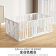 Dog fence, indoor dog cage, small dog pet cat and dog fence, resin dog cage guardrail fence, free splicing, thickened gate, all white combination (height 67cm), length 136*width 103cm