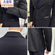 Jason's high-end double-breasted suit, groom's suit, gentleman's business formal suit, tuxedo host banquet dress, black (suit + pants) 2XL