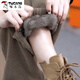 Pájaro carpintero (tucano) 2025 más pantalones negros de terciopelo en otoño e invierno, pantalones de cana de pierna ancha pequeños pantalones casuales engrosados ​​para mujeres 9920# negro [espesado] más el tamaño del terciopelo [recomendado para estar dentro de 80-100 Jin [Jin equivale a 0.5 kg]]]