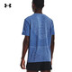 
Under Armor (UNDERARMOUR) official short-sleeved men's spring and summer Seamless fitness training suit breathable running half-sleeved sports T-shirt men's clothing 692 blue-63% nylon 37% polyester fiber XL