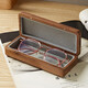 Original intention is like snow black walnut glasses box solid wood glasses storage box anti-pressure portable gift wooden box eye box wooden black walnut glasses box