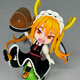 Anime Kobayashi's Dragon Maid Wooden Horse Shaking Horse Conna Figure Model Ornament Gift Domestic Cute Loli Dragon Maid Thor (15cm)