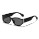 
Lekali sunglasses men and women sunglasses driving internet celebrity taking photos fishing square frame curved new cat eyes showing small retro curved sunglasses [white] + cross button box