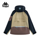 Kappa (Kappa) back-to-back sports windbreaker for women 2025 new water-repellent casual windbreaker for women spring and autumn coat for men Star Black-9902 M