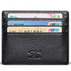 SEPTWOLVES ultra-thin wallet fashion casual card bag business card holder for men and women multi-card position first layer cowhide card cover black 3A3072291-01
