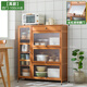 Trojan Kitchen Shelf Nordic Sideboard Microwave Oven Home Living Room Cabinet Home Solid Wood Multi-Function Storage Cabinet Wine Cabinet Changhong Transparent Door High Style - Four Doors 100 Long