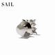 Big brand small brooch lapel pin for men's summer suit clothing exquisite iris European and American light luxury high-end badge flower eye button silver alloy 1.5x1.5cm