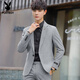 Playboy Suit Men's Casual Suit Formal Groomsman Suit Small Suit Jacket Men Black Single Suit XL 175 Recommended 115-130 Jin Jin equals 0.5 kg