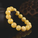 Xuanxia natural ore Russian beeswax bead bracelet with certificate amber beeswax chicken oil yellow and white nectar bracelet single circle beeswax about 9 mm bracelet (with certificate) women's model