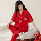 Modal 100% cotton pajamas for women in summer short-sleeved trousers pure cotton sweet and cute casual thin home clothing set AM693 women XL