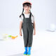Lower body of waders for boys, large children's play clothes, waterproof waders, rain pants, one-piece rain boots, kindergarten children, beach fishing suits for men and women, children's pink overalls with pockets, size 21/27 (shoe inner length 14.5cm)