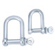 Jinchao national standard galvanized D-shaped bow shackle u-ring 304 stainless steel lifting shackle connection port lifting lug galvanized national standard D buckle M45 (load capacity 8.0 tons) 1 piece