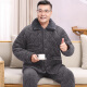 Pajamas de suiyue para hombres de mediana edad y ancianos en terciopelo de coral espesado de invierno Padre de algodón de tres capas y abuelo de ropa para el hogar N9926F Azul Velvet de leche Azulada Agraduada L TAMAÑO (90-120Jin [Jin equivale a 0.5 kg]))