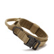 Front dog collar large dog tactical collar golden retriever German Shepherd Labrador dog collar metal buckle tactical collar (M size)