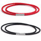 XD jewelry pendant lanyard jade pendant rope necklace rope men and women crystal pendant red and black braided cowhide rope 3mm black 60 cm
