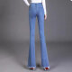 BJORN GOAN JEANS POUR LES FEMMES 2025 Spring and Automne New Fashion Trendy Micro Flare Pantoureurs High Wistle Slim Flexible Flare Pantum Long Pantalon Forging-Edged Versatile 6191-Light Blue 26 suggéré 80-90jin [Jin est égal à 0,5 kg]