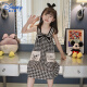 Disney Girls Nightkide 2025 Neuer Sommer reines Baumwolldünne Hosenträger Rock Mädchen Sommerpyjamas Kinder-Süßweste Rock [Baumwollanzug] LDE11301 100 [Höhe 95-105 cm Gewicht 30 Jin [Jin entspricht ca. 0,5 kg]]]