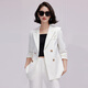 Purple Charming Little Suit Women's Suit Spring Autumn Winter Long Sleeve Double Breasted Business Suit Casual British Style Young Suit Pants Red (Single Suit) XL (Recommended 110-120 Jin Jin equals 0.5 kg)