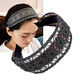 AiChoice wide-brimmed lace hairpin elegant toothed headband headwear adult anti-slip white hair clip black face wash female hairband black