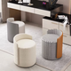 Tingshi master bedroom makeup stool light luxury makeup chair high-end medium-high round stool sitting stool dressing stool bedroom dressing table chair [upgrade rotation] off-white solid color backrest height * seat height * diameter