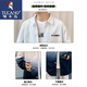 
Woodpecker gradient color shirt men's long-sleeved spring and summer thin trendy lapel free iron loose casual top men's shirt jacket G30 white XL