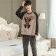 Pijama para hombres para hombres en otoño e invierno franela gruesa espesa de mediana edad y jóvenes de mediana edad y jóvenes dibujos animados de invierno ropa de invierno WYEX3882 Tamaño L de hombres (recomendado 90-115 Jin [Jin equivale a 0,5 kg]) todo tamaño