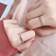 MZMZ platinum couple rings and blue silk ring pt950 engagement wedding birthday anniversary gift for girlfriend light luxury model-wanqingsi matching ring