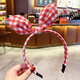 Korean children's hairband little girl playful and cute rabbit ears hairpin headband baby hair accessories girls hairpin headdress 6# wine red rabbit ears hairband