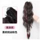 Enchanting cat high ponytail clip wig women long hair boxing braid headdress high-end hairpin 2025 hair clip waterfall half-tied waterfall boxing braid [brown and black highlight powder]