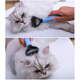 Pet double-sided knot comb cat comb universal dog large row comb steel comb to remove floating hair comb dog hair cleaning pink knot comb pink large size 16 teeth