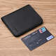 WILLIAMPOLO ultra-thin mini small wallet men's short leather vertical men's wallet wallet card bag Emperor Paul black flat pattern