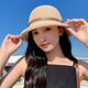 Rogosky专柜潮牌帽子女春夏季薄款圆顶渔夫帽时尚遮阳沙滩小礼帽轻奢原创 黑色 均码
