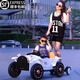 Bei Duoqi children's car can be driven with remote control, classic car, children's electric car, baby toy car, parent-child car, adults can sit on it, standard white + 12V7A large battery