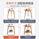 Shantoulin Village small round table coffee table light luxury balcony coffee table creative side table small round table coffee table living room household sofa edge table north double layer 4870cm wood color